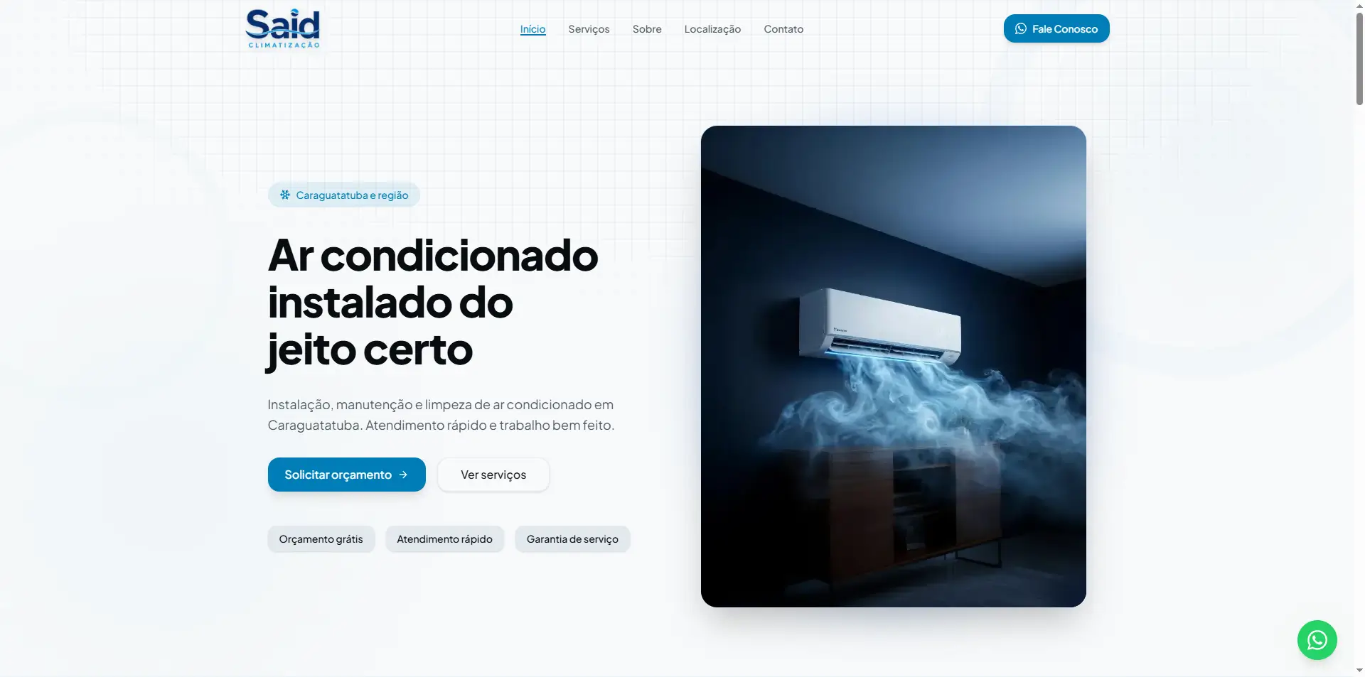 Preview do site Said Climatização